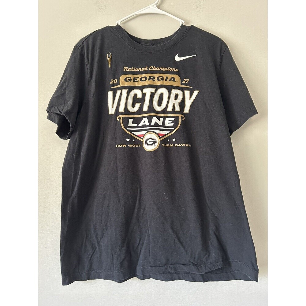 Nike Men’s Short Sleeve Georgia Victory Lane National Champ T-shirt Size Large